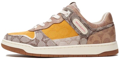 (Women) Coach Canvas Lace-Up Round Toe Low Top 'Tan' CK570_VUU (Women) Coach Canvas Lace-Up Round Toe Low Top 'Tan' CK570_VUU