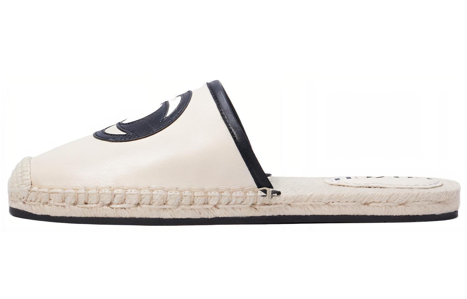 Buy (W) 蔻驰 Channing 白色皮革平底穆勒鞋 C4337_CHK