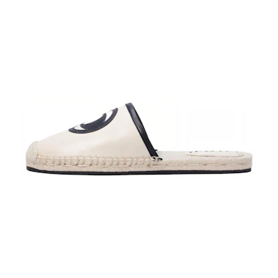 (W) Coach Channing 'White Leather Flat Mule'
