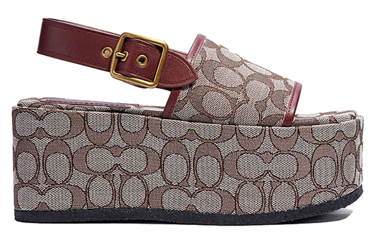 (W) Coach Chunky Heel Sandals 'Brown' 圖 2