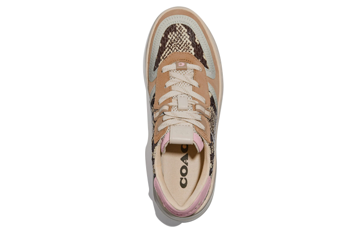 Shop COACH Citysole Court 粉尾蛇紋運動鞋 女款