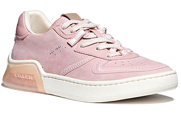 Order COACH Citysole Court 絨面革 運動鞋 女款 粉色