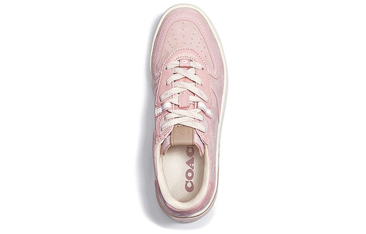 Lookbook COACH Citysole Court 絨面革 運動鞋 女款 粉色