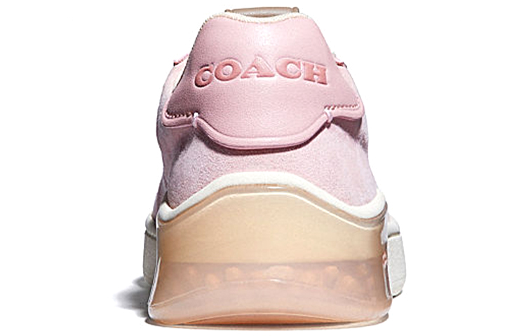 Shop COACH Citysole Court 絨面革 運動鞋 女款 粉色
