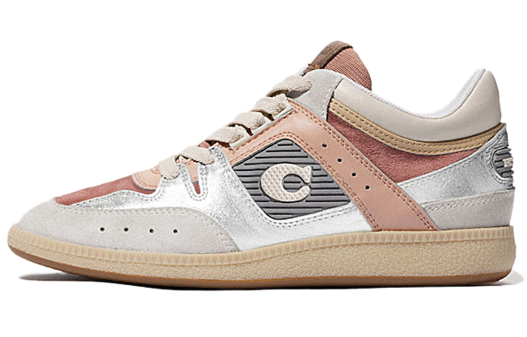 (W) Coach Citysole Court 'White Silver Pink'