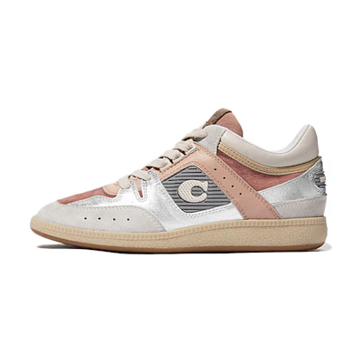 (W) Coach Citysole Court 'White Silver Pink'