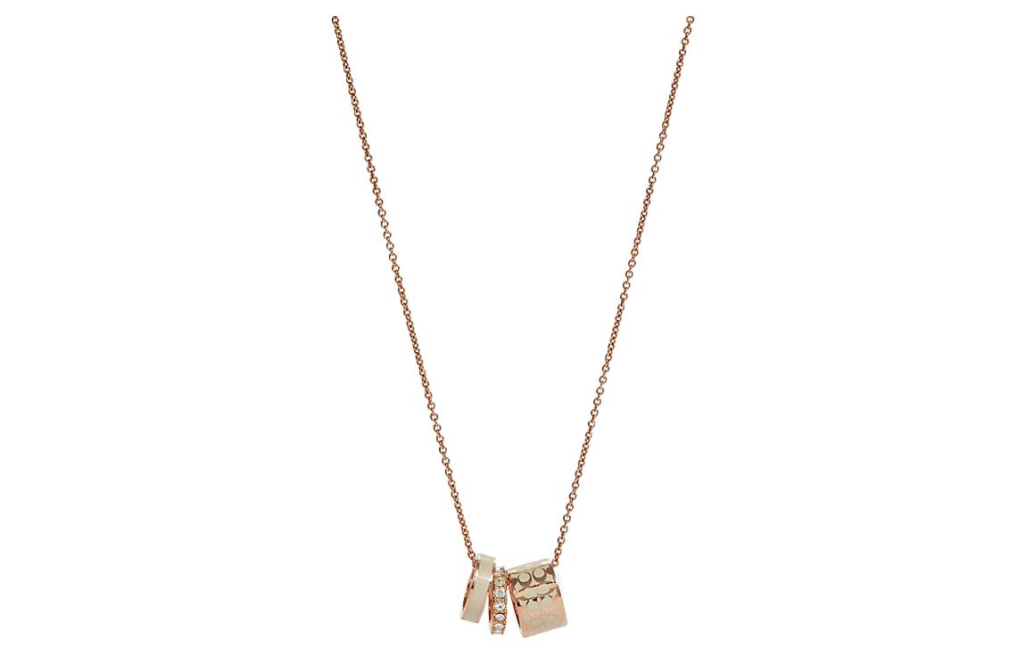 Order (W) Kalung COACH Logo Klasik Wanita, Rose Gold. C9446-OZA