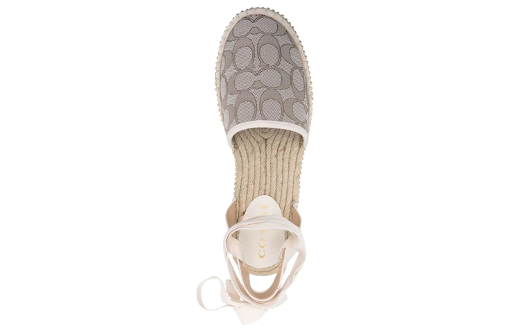 (W) Coach Classic Print Ankle Wrap Espadrille 'Beige' 圖 3