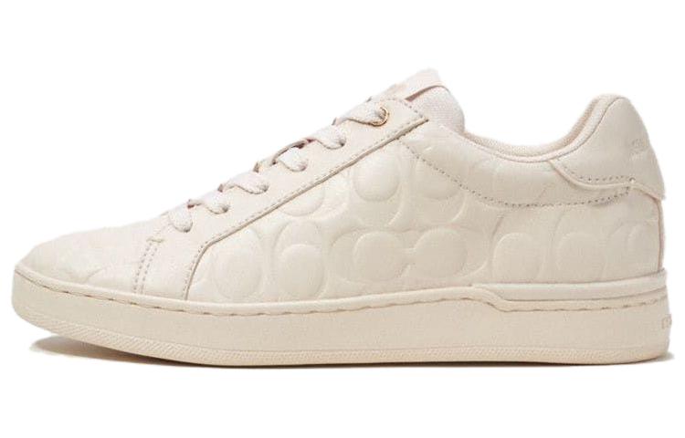 (Women) Coach Clip Low Top 'White Leather' CJ503_CHK