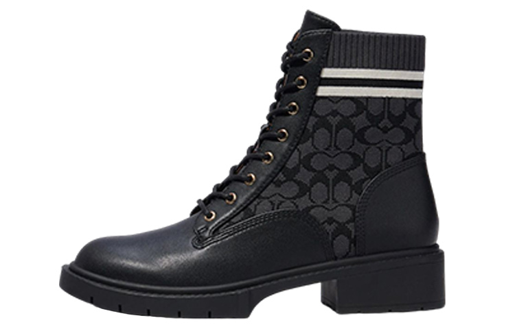 Buy (W) Coach COECH Sepatu Boot Kulit 'Hitam' CC755_BLK