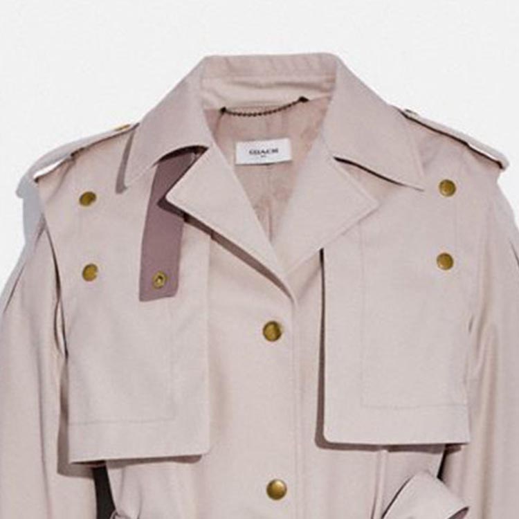 Details for (Women) COACH Colorblock Trench Coat with Detachable Sleeves for Women - Pink C2210-S78
