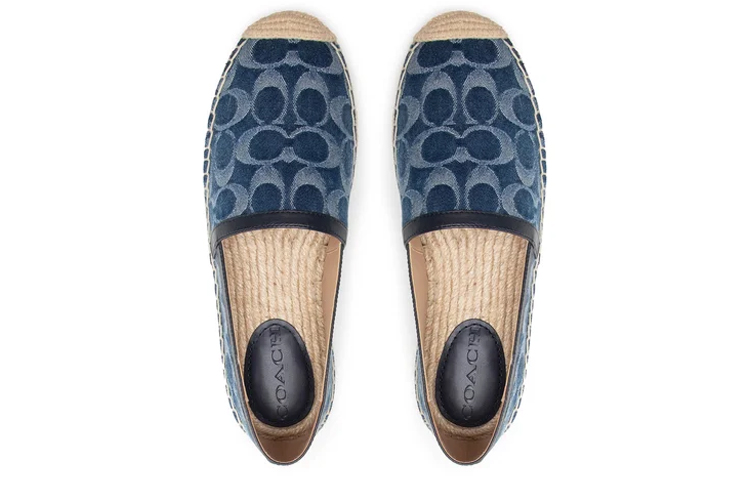 (W) Coach Denim Espadrille Slip-On 'Blue' 圖 4