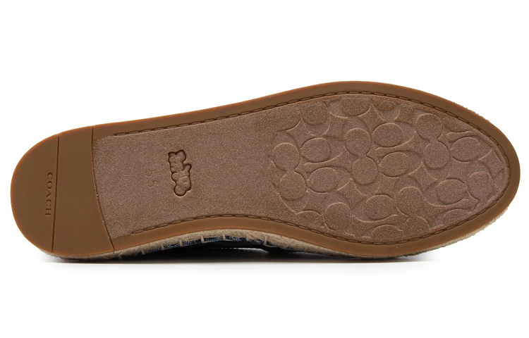 (W) Coach Denim Espadrille Slip-On 'Blue' 圖 5