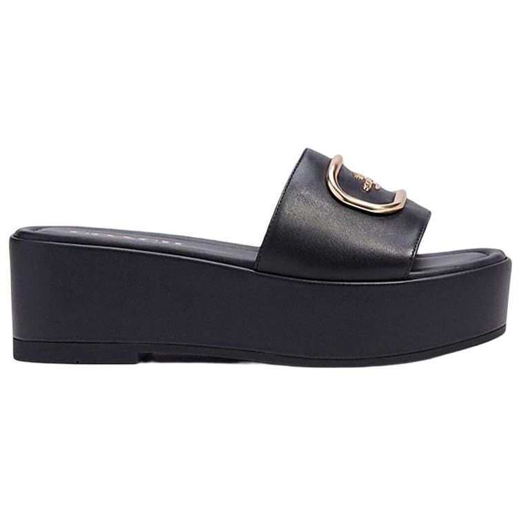 Order (W) Coach Eloise ''Plateforme en Cuir Noir'' CI063_BLK