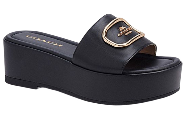Lookbook (W) Coach Eloise ''Plateforme en Cuir Noir'' CI063_BLK
