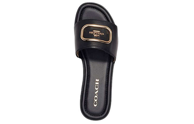 Shop (W) Coach Eloise ''Plateforme en Cuir Noir'' CI063_BLK