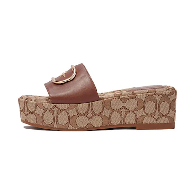 (W) Coach Eloise 'Signature Herringbone Brown'