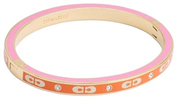 (Women) COACH Enamel Pink Bracelet with Letter Logo Design for Women. CV259-UJH (Women) COACH Enamel Pink Bracelet with Letter Logo Design for Women. CV259-UJH