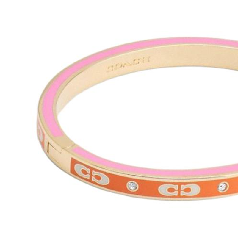Shop (W) 蔻驰女款粉色字母Logo设计珐琅手镯. CV259-UJH