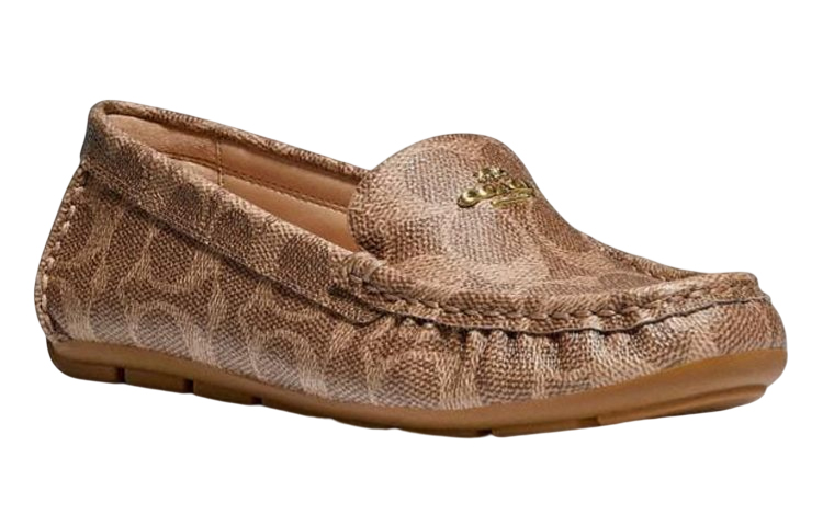 Order (W) コーチ フラットレザーシューズ（ブラウン） C0744_TN2