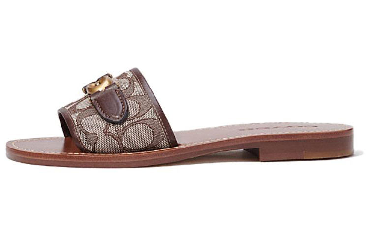 (Women) Coach Flat Sandal 'Dark Coffee' CI202_VJN