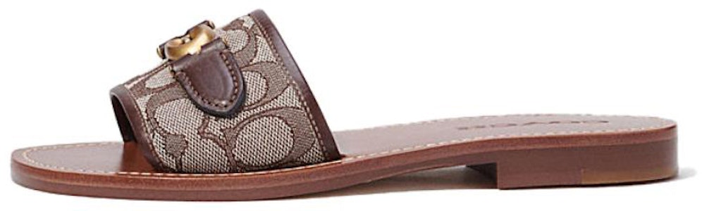 COACH蔻馳 平底 時尚涼拖 女款 深咖啡色 Buy COACH蔻馳 平底 時尚涼拖 女款 深咖啡色