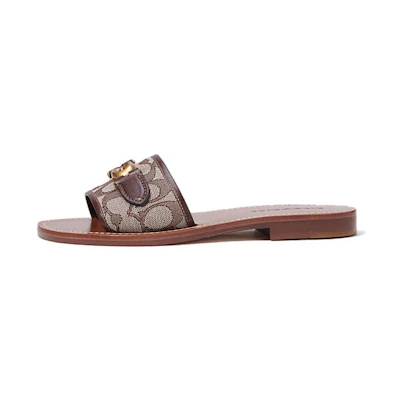 (W) Coach Flat Sandal 'Dark Coffee'