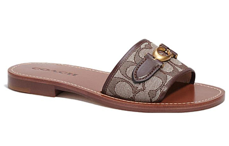 Order (W) コーチ フラットサンダル (ダークコーヒー) CI202_VJN