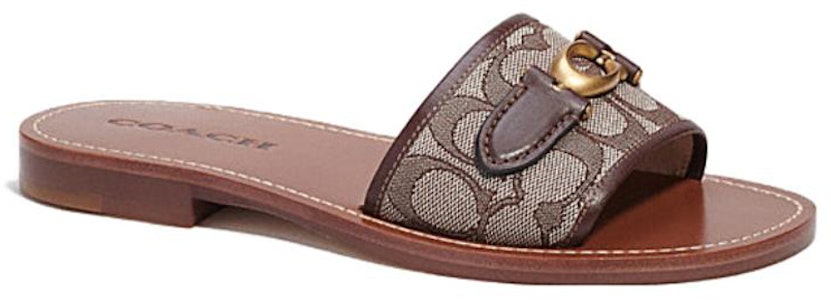 COACH蔻馳 平底 時尚涼拖 女款 深咖啡色 Order COACH蔻馳 平底 時尚涼拖 女款 深咖啡色