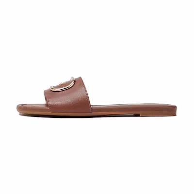 (W) Coach Flat Sandal 'Deep Brown Fashion Slide'