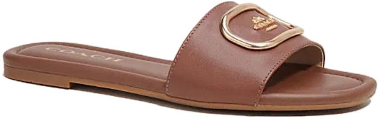 (Women) Coach Flat Sandal 'Deep Brown Fashion Slide' CI031_CWH Order (Women) Coach Flat Sandal 'Deep Brown Fashion Slide' CI031_CWH