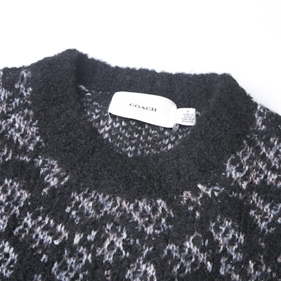 (Women) COACH FW22 Black Loose Fit Graphic Print Long Sleeve Sweatshirt CF886-BK-BR 6