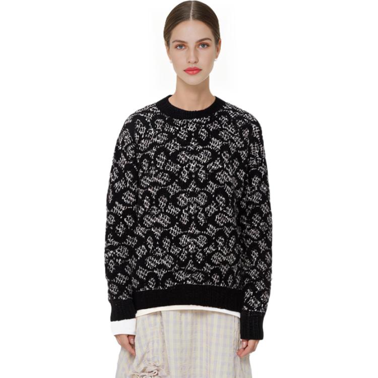 Cheap (Women) COACH FW22  Black Loose Fit Graphic Print Long Sleeve Sweatshirt CF886-BK-BR