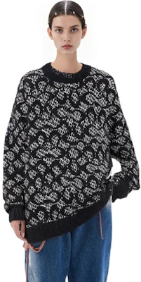 (Women) COACH FW22 Black Loose Fit Graphic Print Long Sleeve Sweatshirt CF886-BK-BR 1