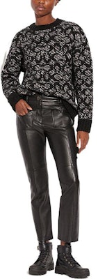 (Women) COACH FW22 Black Loose Fit Graphic Print Long Sleeve Sweatshirt CF886-BK-BR 2