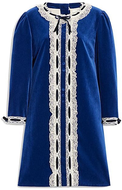 women-coach-fw-22-blue-lace-trim-short-button-up-long-sleeve-dress-cg-586-blu