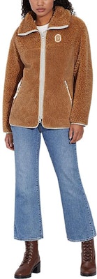 (W) COACH FW22 Jaket Cokelat Wool Domba Bordir dengan Resleting. CB629-HZL Lookbook (W) COACH FW22 Jaket Cokelat Wool Domba Bordir dengan Resleting. CB629-HZL