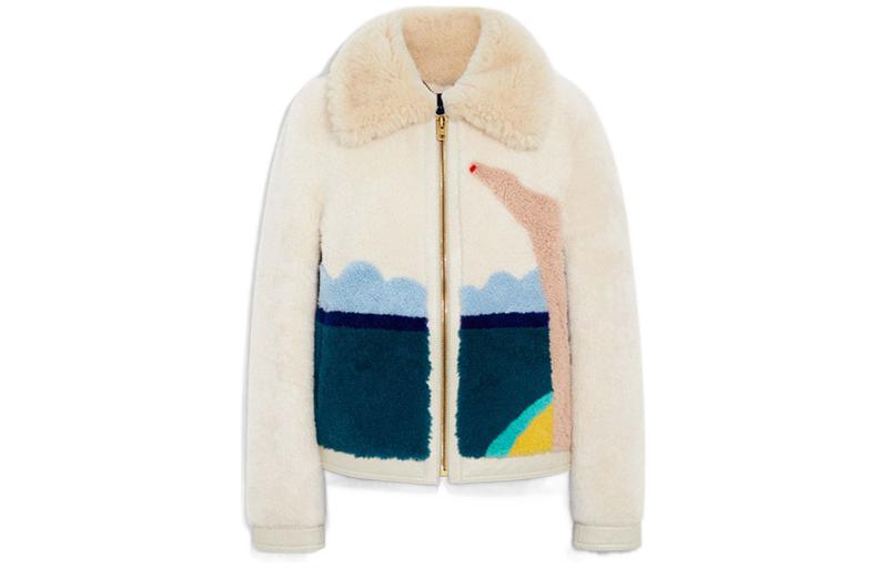 (Women) COACH FW22  Colorblock Casual Collar Jacket - White CA693-L38 圖 2