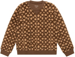 (Women) COACH FW22 Colorblock Crewneck Pullover Sweatshirt Brown. C6550-SXR (Women) COACH FW22 Colorblock Crewneck Pullover Sweatshirt Brown. C6550-SXR