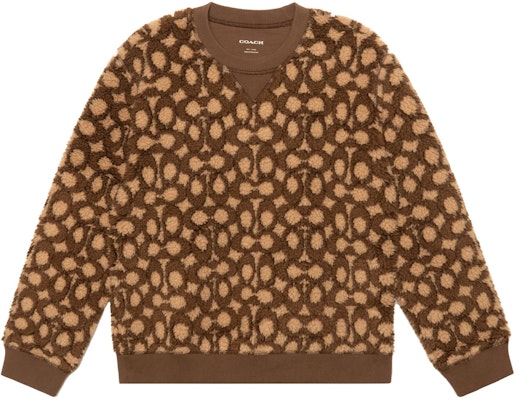 (Women) COACH FW22 Colorblock Crewneck Pullover Sweatshirt Brown. C6550-SXR Order (Women) COACH FW22 Colorblock Crewneck Pullover Sweatshirt Brown. C6550-SXR