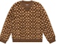 Order (Women) COACH FW22 Colorblock Crewneck Pullover Sweatshirt Brown. C6550-SXR