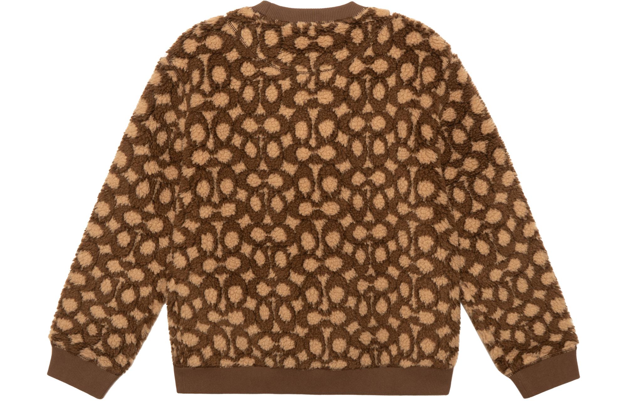 Lookbook (Women) COACH FW22  Colorblock Crewneck Pullover Sweatshirt Brown. C6550-SXR