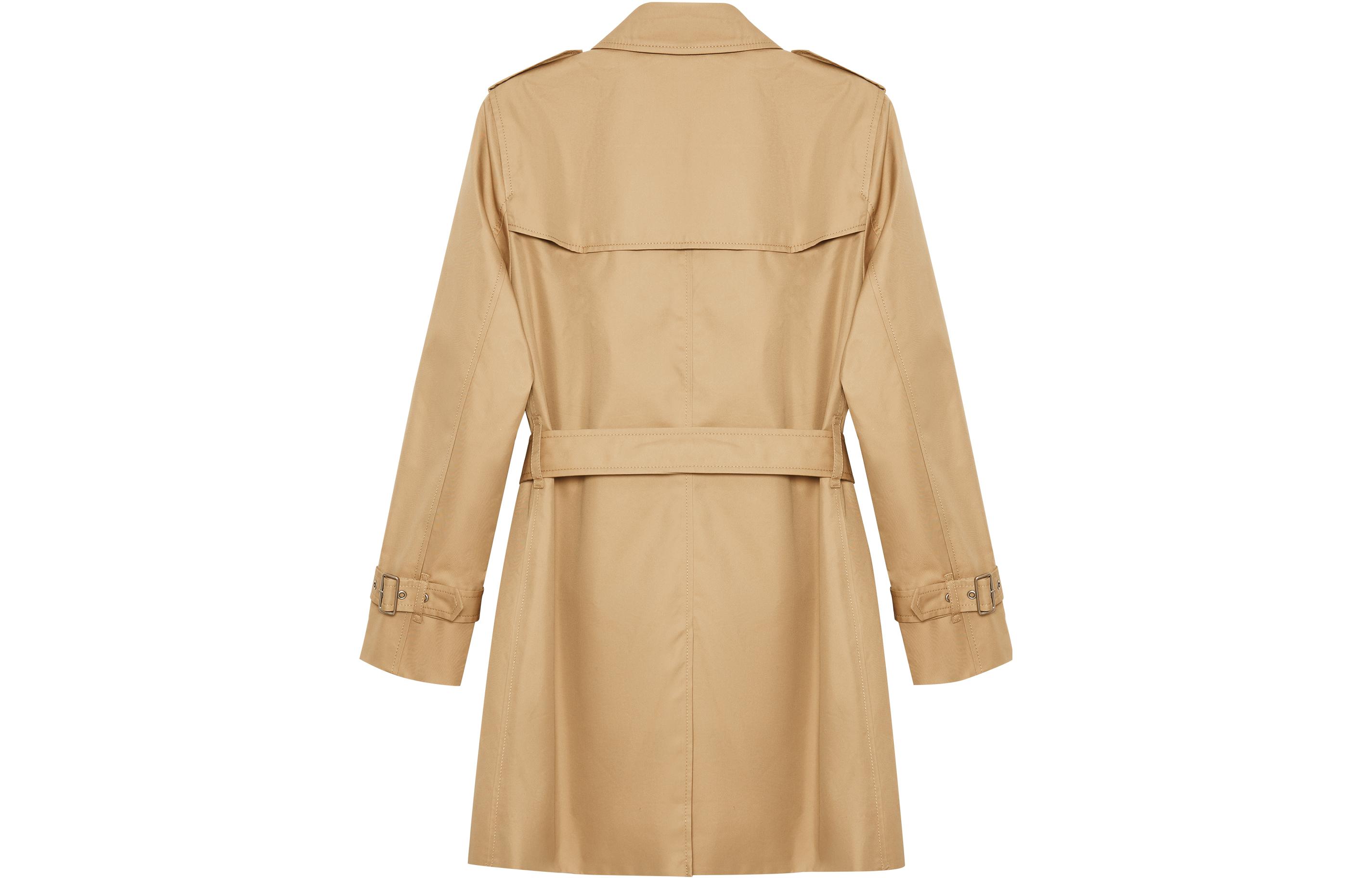 Lookbook (Women) COACH FW22  Double-Breasted Belted Trench Coat in Khaki. C8771-EAL