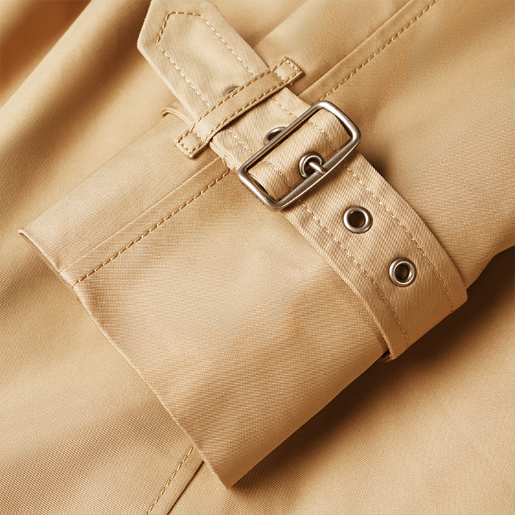 Shop (Women) COACH FW22  Double-Breasted Belted Trench Coat in Khaki. C8771-EAL