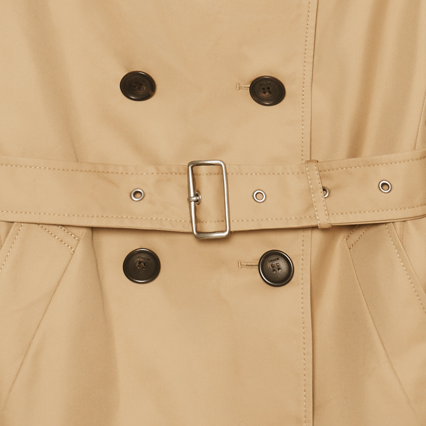 Details for (Women) COACH FW22  Double-Breasted Belted Trench Coat in Khaki. C8771-EAL