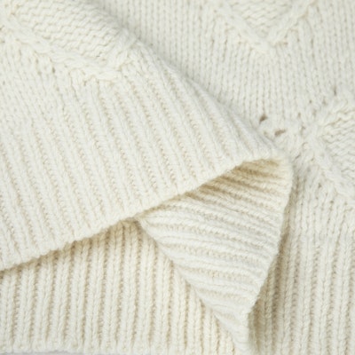 (Women) COACH FW22 Ivory Heart Pattern Cashmere Sweater Pullover. CG616-IVO Sizing (Women) COACH FW22 Ivory Heart Pattern Cashmere Sweater Pullover. CG616-IVO