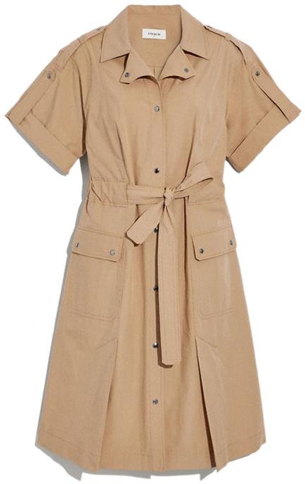 women-coach-fw-22-khaki-short-sleeve-belted-high-waist-dress-4222-kha