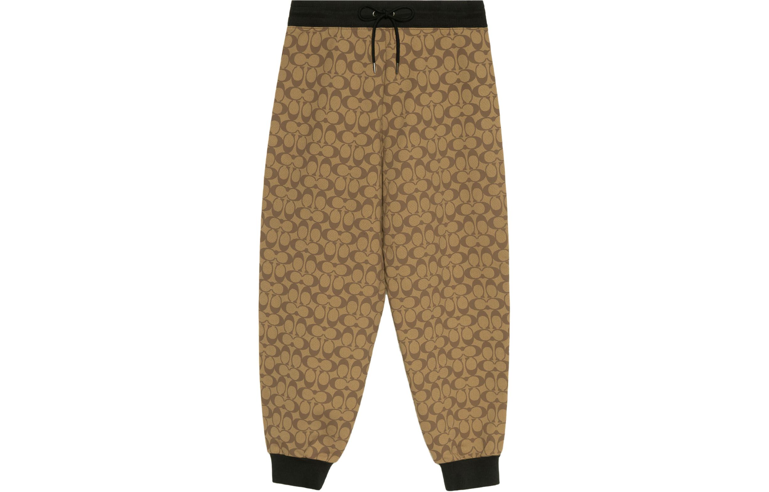 (Women) COACH FW22  Logo Print Jogger Pants Brown CB586-E7V