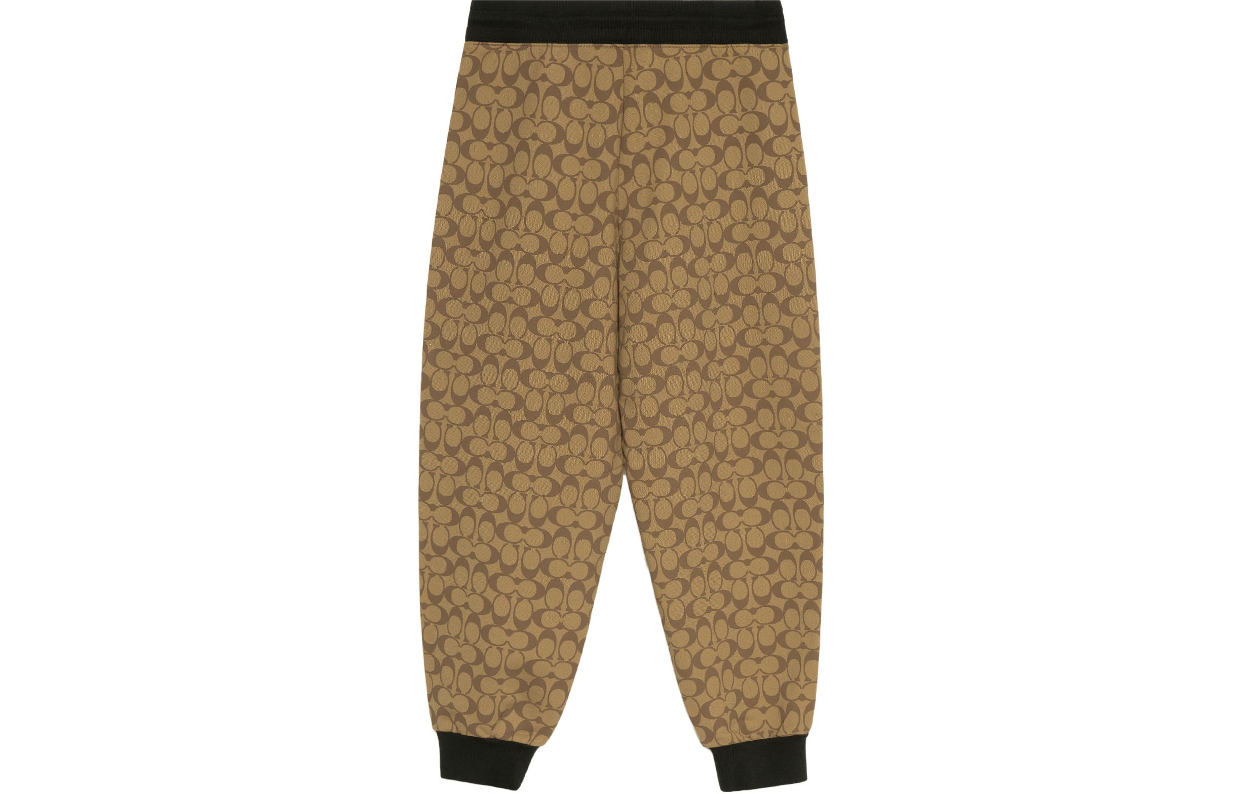 Lookbook (W) Pantalones Jogger Marrones COACH FW22 con Estampado de Logo. CB586-E7V