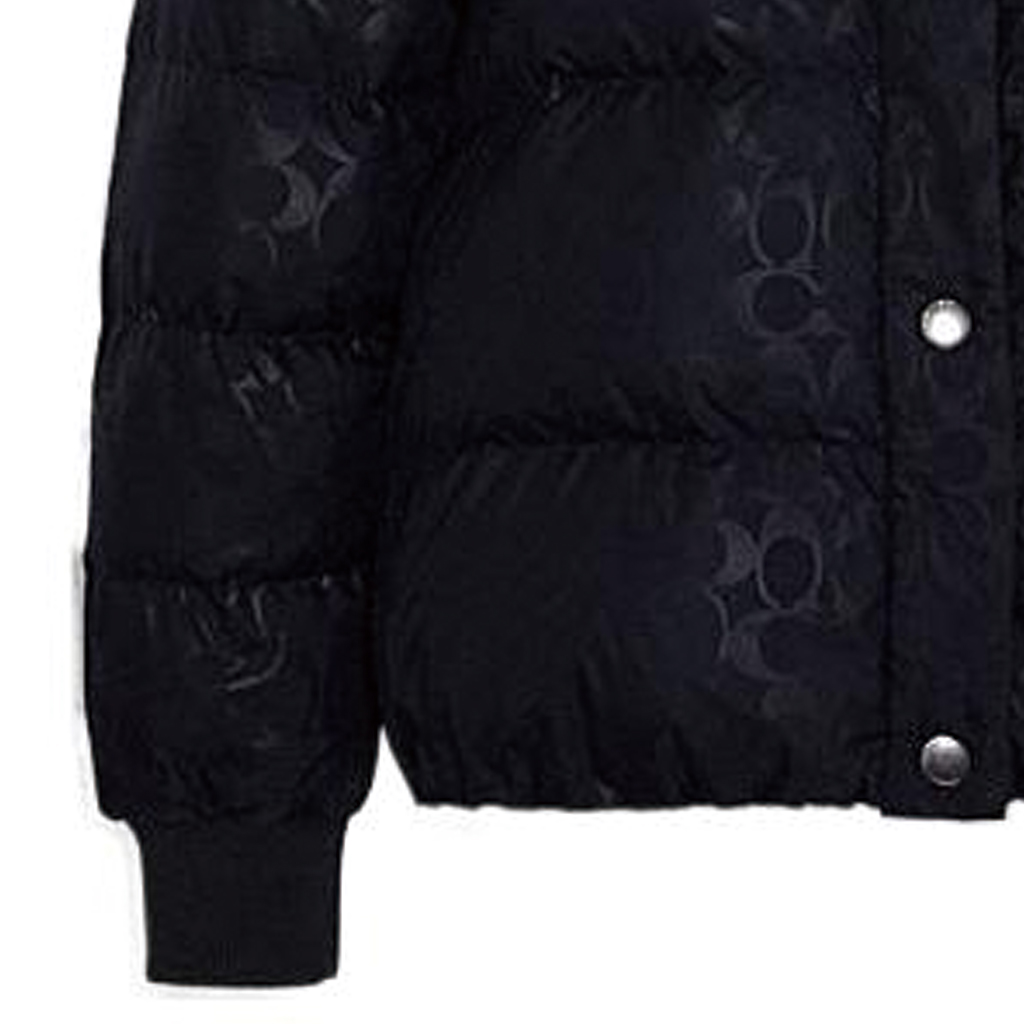 Cheap (Women) COACH FW22  Navy Blue Solid Color 3-in-1 Hoodie Jacket Medium Length CB644-NAV